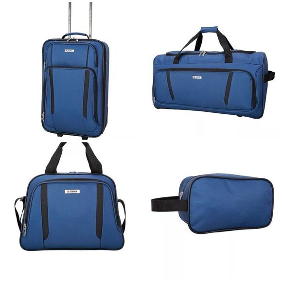 TAG Freehold 4-Piece Softside Spinner Softside Luggage Set suitcase carry on - Picture 1 of 12